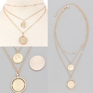 🆕Gold 3 Layer Coin Boho Fashion Necklace